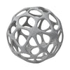 Light Gray Metal Hollow Orb Sculpture