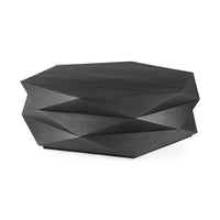 Mod Geometric Black Solid Wood Coffee Table