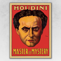 20" X 28" Houdini Master Of Mystery Vintage Magic Poster Wall Art