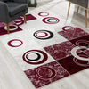 10' Red Abstract Dhurrie Runner Rug