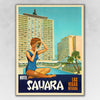 18" X 24" Hotel Sahara C1960S Las Vegas Vintage Travel Poster Wall Art