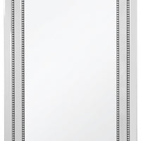 36" Mirrored Rectangle Accent Mirror Wall Mounted With Glass Frame