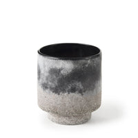 6" Black Brown and Gray Ombre Textured Ceramic Vase