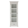 Traditional White and Glass Door Storage Cabinet