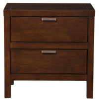 Cappuccino Contempo Wooden Two Drawer Nightstand