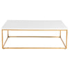 White and Gold High Gloss Coffee Table