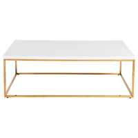 White and Gold High Gloss Coffee Table