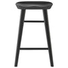 26" Black Solid Wood Counter Stool