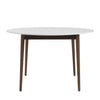 Round White and Brown Wooden Table