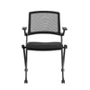 Set Of Two Black Polyester Blend Seat Swivel Task Chair Mesh Back Steel Frame