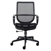 Black Swivel Adjustable Task Chair Mesh Back Plastic Frame