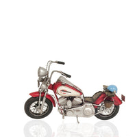 Red Harley Davidson Motorcycle Sculpture