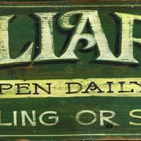 Distressed Billiards Open Daily Wall Art