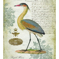 Yellow Vintage Heron Tapestry XL Wall Décor