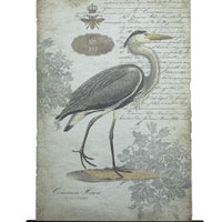 Grey Vintage Heron XL Tapestry Wall Décor