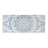 Shades of Blue Ornate Floral Wood Plank Wall Art