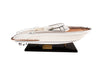 11" White Wood Yacht Model Sculpture