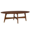 52" Brown Solid Wood And Metal Rectangular Coffee Table