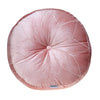 Round Tufted Pink Velvet Floor Pillow