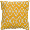 Yellow Natural Ikat Down Filled Throw Pillow