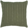 Olive Green Knit Sweater Stripe Down Throw Pillow