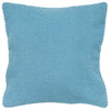 Blue Nubby Textured Modern Throw Pillow