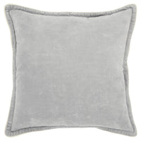 Gray Solid Modern Velvety Throw Pillow