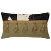 Brown Tassel Embellished Decorative Throw Pillow