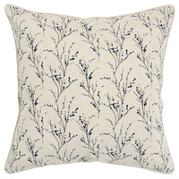 Blue Tiny Floral Buds Throw Pillow