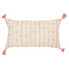 Blush Beige Tribal Inspired Tasseled Lumbar Pillow