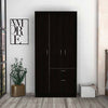 Black and White Three Door Armoire