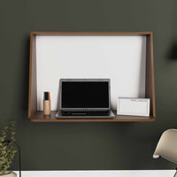 Contempo Mahogany and White Wall Desk