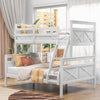 White Twin Over Full Size Bunk Bed