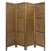 Brown Willow Four Panel Room Divider Screen