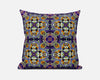 16"X16" Purple Microsuede Quatrefoil Zippered Pillow