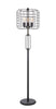 63" Black Three Lights Novelty Floor Lamp With Black Novelty Shade