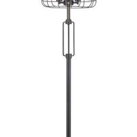 63" Black Three Lights Novelty Floor Lamp With Black Novelty Shade