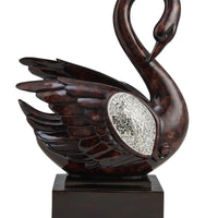 17" Marbleized Cherry Brown Dove Figurine Sculpture