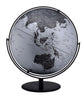 21" Black And Silver Modern Polyresin Globe