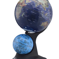 18" Blue Black And Navy Polyresin Dual Globe