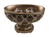 8" Matte Gold and Bling Polyresin Decorative Bowl With Orbs