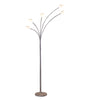 80" Silver 5 Light Contempo Arc LED Floor Lamp