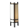 24" Brown Metal Bedside Table Lamp With Off-White Shade