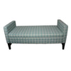 Modern Aqua Teal Geometric Print Storage Bench