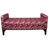 Modern Hot Pink and Purple Abstract Print Storage Bench