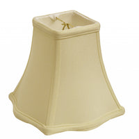 8" Ivory Premium Square No Slub Lampshade