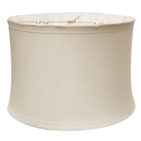 15" Snow Drum Trimmed Linen Lampshade