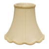 16" Ivory Slanted Scallop Bell Monay Shantung Lampshade