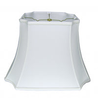 15" Snow Inverted Rectangle Shantung Lampshade