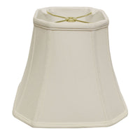 10" White Slanted Square Bell Monay Shantung Lampshade